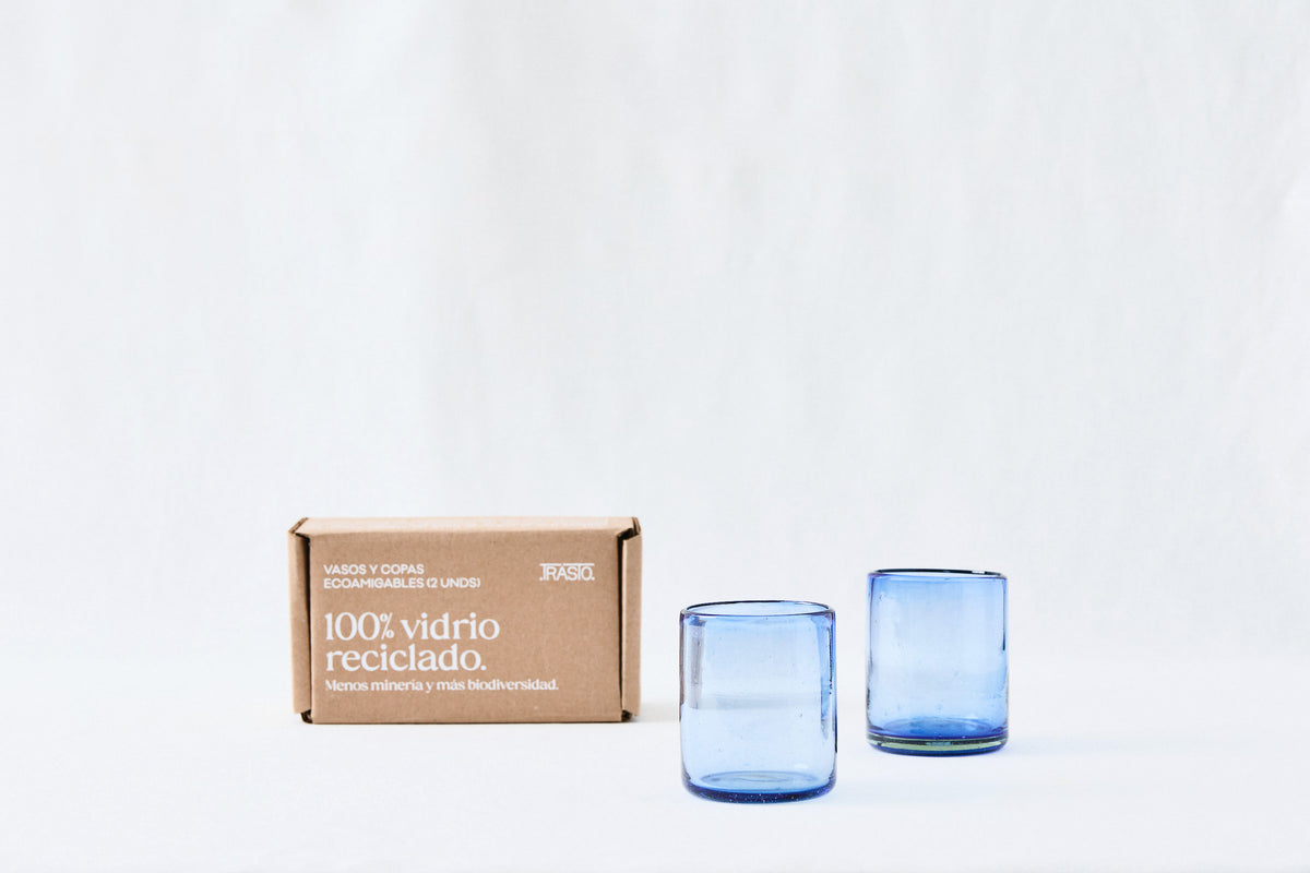 SANDY Light-Tinted (Short Glasses) – 100% Recycled & Handcrafted - Set of 2 units