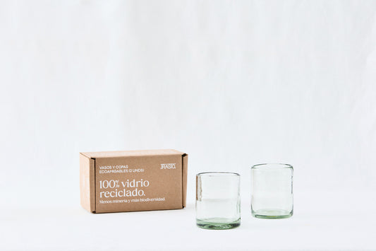 SANDY Light-Tinted (Short Glasses) – 100% Recycled & Handcrafted - Set of 2 units