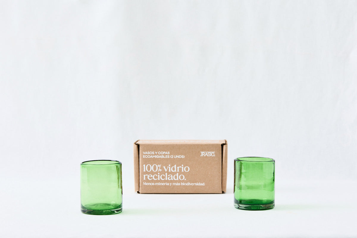 SANDY Light-Tinted (Short Glasses) – 100% Recycled & Handcrafted - Set of 2 units