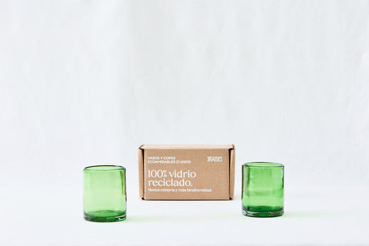 SANDY Light-Tinted (Short Glasses) – 100% Recycled & Handcrafted - Set of 2 units