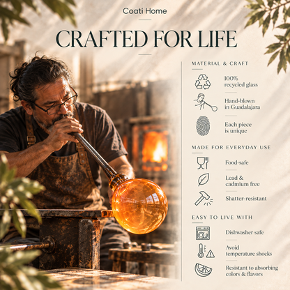 SABBIA Light-Tinted (Large Everyday Glasses) – 100% Recycled & Handcrafted - Set of 4 units