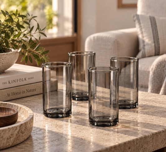SABBIA Light-Tinted (Large Everyday Glasses) – 100% Recycled & Handcrafted - Set of 4 units