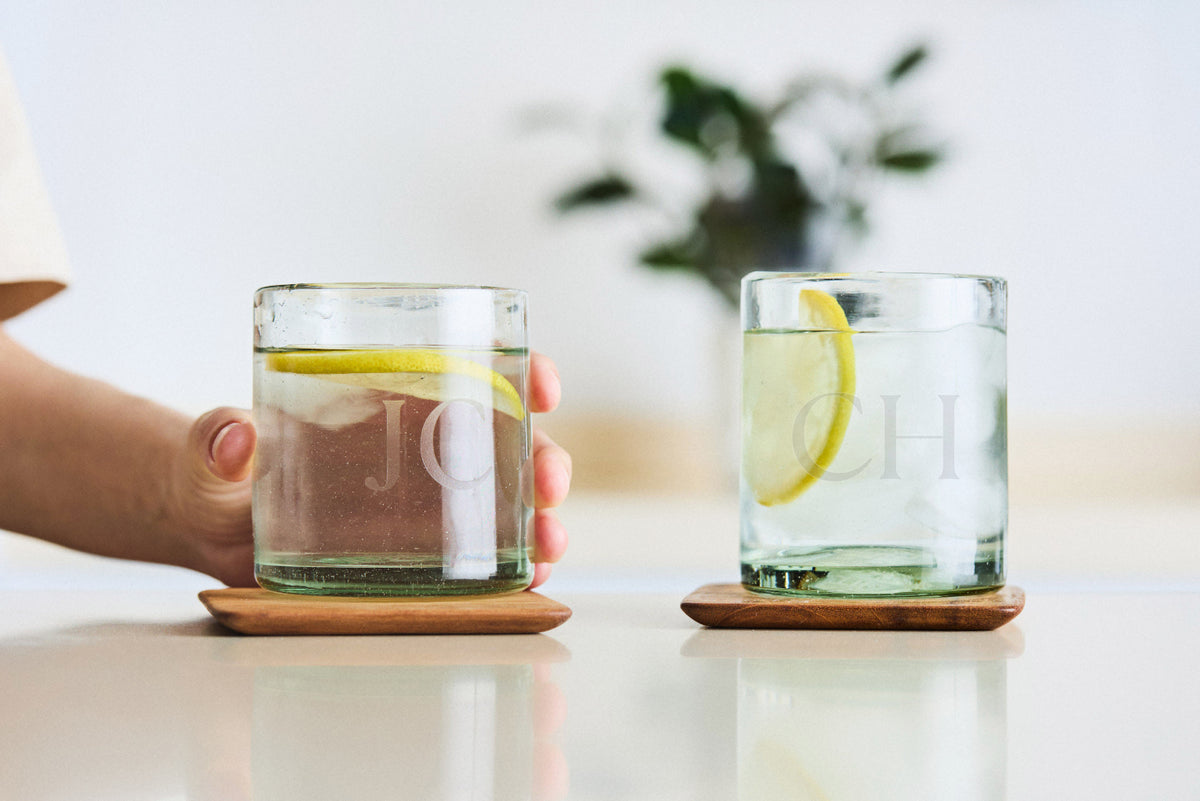 SANDY Light-Tinted (Short Glasses) – 100% Recycled & Handcrafted - Set of 2 units
