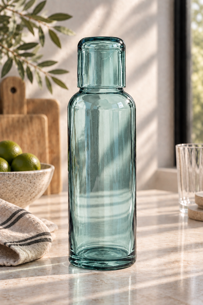 VETA Water Bottle – 100% Recycled Glass & Handcrafted - 1L