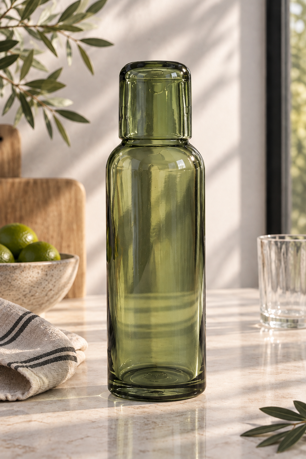 VETA Water Bottle – 100% Recycled Glass & Handcrafted - 1L